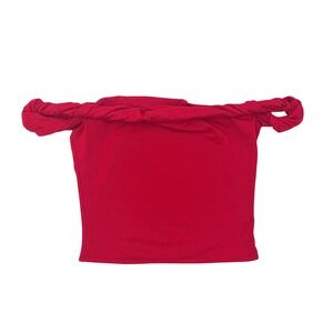 Peppermayo Solace Soul Twist Shoulder Top Red One-Shoulder Stretch Top Size US 4